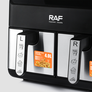 Raf thiết kế hiện đại kỹ thuật số đôi Nồi chiên không khí 4L + 4L dầu miễn phí chuyên nghiệp Nồi chiên không khí đ<span class=keywords><strong>a</strong></span> chức năng freidora de Aire - Product Image 2