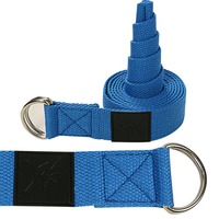 Sangle de yoga personnalisée de haute qualité avec anneau en D, en coton biologique, durable pour la gym et le fitness, idéale pour l'exercice et le yoga.