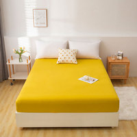 Couvre-lit simple confortable en fibres chimiques mates 400TC, imperméable, non toxique, lavable, épaissi, haute densité, couleur unie