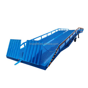 Rampe de chargement mobile en acier au carbone hydraulique pour conteneurs, avec <span class=keywords><strong>garde</strong></span>-<span class=keywords><strong>corps</strong></span> de 50 cm pour chariot élévateur - Prix usine - Product Image 3