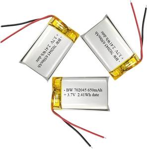 Небольшой 3,7 В 650 мАч перезаряжаемый полимерный литий-ионный аккумулятор 702045 мешочек литий-ионные аккумуляторы для GPS-устройств - Product Image 1