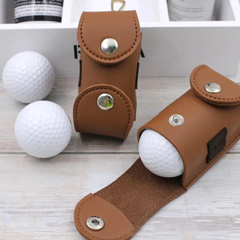 Pabrik portabel perjalanan luar ruangan kulit tas bola Golf tas kantong Golf pemegang kaus tas kantong pinggang Aksesori Hadiah