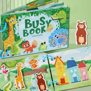 Nuevo Diseño, Libro de Actividades con Pegatinas de Animales para Niños, Esenciales para Viajes en Avión para Niños Pequeños - Product Image 1