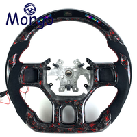 Modification de l'intérieur de la voiture, volant sport en fibre de carbone forgée avec affichage LED du régime moteur pour Dodge Ram 1500 2500 3500
