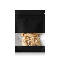 Sachet en papier kraft de qualité alimentaire, petit, recyclable, à fermeture éclair sur 3 côtés, avec fenêtre transparente, pour l'emballage d'échantillons de sucre, de thé, de petites graines