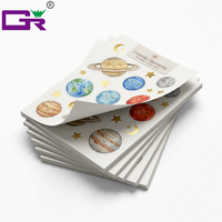 Autocollants de récompense Montessori personnalisés en gros, thème planètes et étoiles aquarelle, fournitures pédagogiques, étiquettes de motivation pour enfants, durables