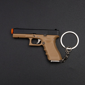 Nhà Máy Giá 7.0 Cm Hợp Kim Đế Chế Kim Loại Mini Gun Keychain Màu Đen Đồ Chơi Súng Mô Hình Cho Bán - Product Image 1