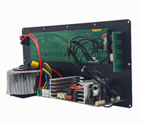 Carte d'amplification audio DSP pour enceinte sur chariot HN-ABF7102, AC220V, Bluetooth 9.0, double microphone, entrée guitare, carte d'amplification de puissance pour karaoké