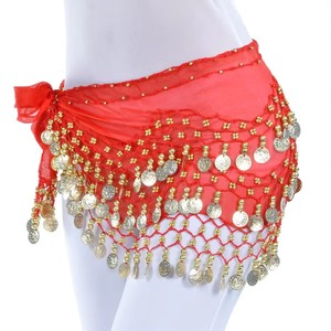 Foulard de danse <span class=keywords><strong>orientale</strong></span> pour <span class=keywords><strong>femme</strong></span> avec pièces dorées, <span class=keywords><strong>ceinture</strong></span> de taille en mousseline perlée pour la danse <span class=keywords><strong>orientale</strong></span> - Product Image 2