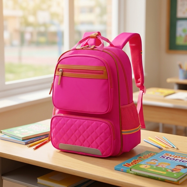 Bearky High Quality Ergonomic School Bag for Girls Boys Solid Color Kids Backpack Luxury High Capacity Custom Wholesale