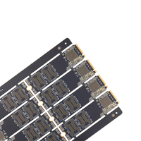 Circuit imprimé FR4 multicouche à 4 couches personnalisé, noir, à semi-conducteurs, sans halogène, avec finition de surface HASL et masque de soudure vert