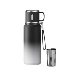 Bouteille isotherme à double paroi en acier inoxydable 316, grande capacité, portable, double usage, tasse à eau, 12h de conservation, personnalisable - Product Image 6