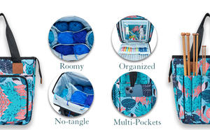 Bolsa de Almacenamiento de <span class=keywords><strong>Ganchillo</strong></span> Hecha a Mano, Gran Capacidad, Organizador de Hilos DIY, Bolso Portátil Múltiple, Organizador de Hilos para <span class=keywords><strong>Ganchillo</strong></span>, Bolsa de Tejer - Product Image 6