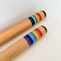 Orff Musical Instrument Rain Sound Cylinder Wood Sound Effect Rain Sound Sand Cylinder Music Toy rainbow Stick Hourglass