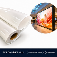 Film rétroéclairé PET REACH RoHS, mat ou brillant, 125mic 175mic 210mic, pour boîte lumineuse, impression jet d'encre, 0.914m 1.52m, impression numérique