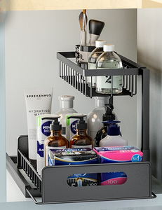 Organizador Metálico Extraíble Debajo del Fregadero, Estantes Deslizantes para Almacenamiento en Gabinetes - Product Image 5