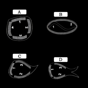 Règle de traçage des sourcils PMU en forme de poisson, étanche, en acrylique transparent, outil de pochoir pour le dessin et le façonnage des sourcils et des yeux - Product Image 3