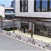 Auvent préfabriqué en polycarbonate de toit de patio de jardin moderne