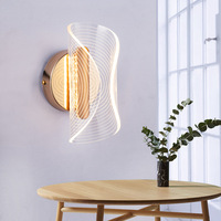 Lámpara de pared acrílica LED con forma de tornillo Simple moderna, lámpara de dormitorio lateral de cama Art Deco, lámpara de pared de moda Nórdica