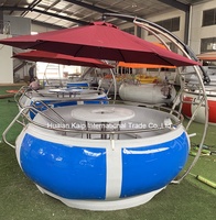 Matériel PE Pique-Nique Flottant Toboggan Aquatique Équipement Durable Monobloc BBQ Donut Bateau pour Barbecue Dîner