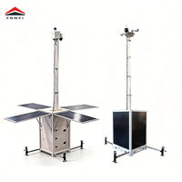 Tour de surveillance solaire mobile, système de sécurité CCTV et mât de 6 m pour les zones éloignées