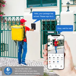 กล้องไร้สายระบบอินเตอร์คอมพร้อมกริ่งประตูแบบไร้สาย ปี 2024 ใช้พลังงานผ่านสายแลน (WIFI POE) ทำงานร่วมกับหน้าจอสัมผัสอัจฉริยะ Tuya ระบบความปลอดภัยระดับพรีเมียม - Product Image 2