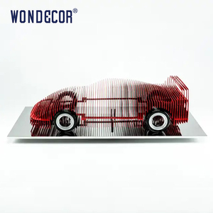 WONDECORモダンアブストラクトアートスポーツカーF40ステンレス鋼車の彫刻 - Product Image 5