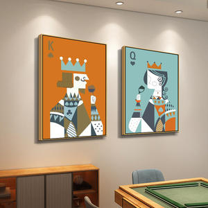 Pittura astratta pittura <span class=keywords><strong>di</strong></span> arte della parete decorazione stampe su tela pittura SQ <span class=keywords><strong>re</strong></span> e regina della carta da gioco poster <span class=keywords><strong>di</strong></span> tela - Product Image 1
