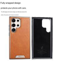 Coque de Téléphone Portable Magnétique en Cuir PU Premium Antichoc avec Chargement Sans Fil pour Samsung S26 S24 S25 Ultra S23