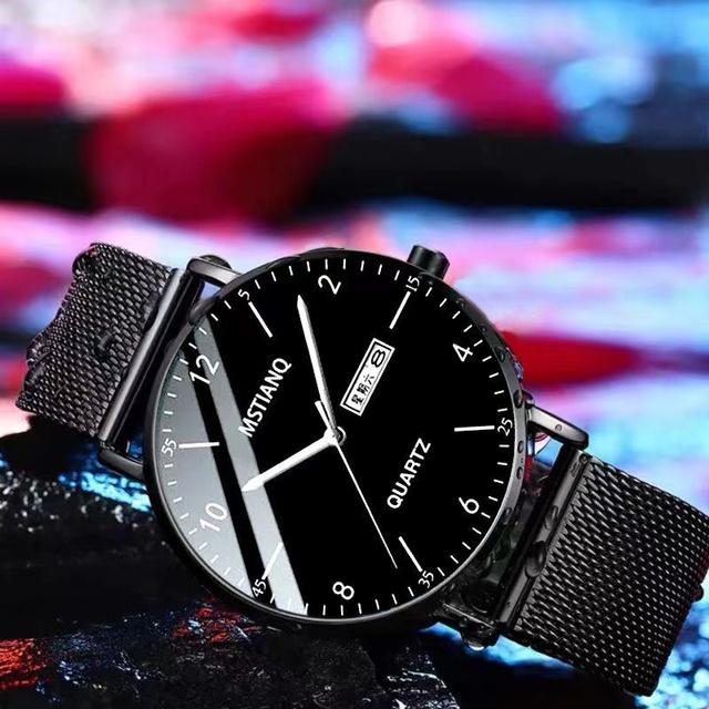 Customized Wholesale  Automatic Quartz Watch Men's Business Noctilucent  Watch  With Calendar Men Watch logo