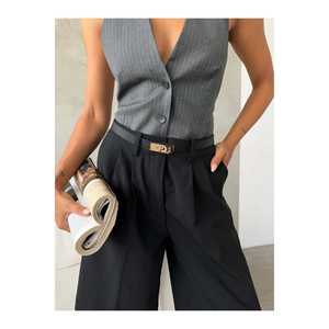 Cinturón Ecológico para Mujer con Hebilla de Cierre Automático y Diseño Delgado, Elástico y Sólido para Uso Casual - Product Image 3