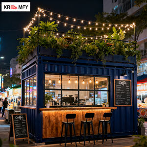 Restaurant conteneur de conception café-bar de plage avec cuisine, construction en fibre de verre et aluminium, service de snacks et de frites - Product Image 6