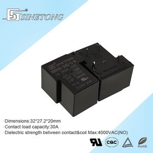 Relais électrique miniature Sinetong NB90E-24S 4 broches haute puissance 24V 30 Amp 1A Forme de contact 40A Courant de charge Protection scellée - Product Image 3