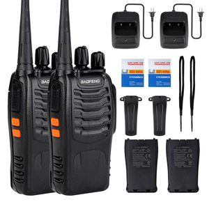 <span class=keywords><strong>Walkie</strong></span> <span class=keywords><strong>Talkie</strong></span> Analógico Portátil BF88E de 16 Canales, 5W, Alcance de 2-6KM, Cargador USB y Auricular para Comunicación de Equipos de Seguridad en Hoteles - Product Image 3