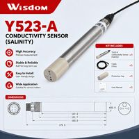 Sensor de Conductividad y Salinidad de Alta Precisión Y523-A, 0-200 MS/cm, Medidor de TDS, RS485 MODBUS, Sonda de Calidad del Agua para Acuicultura