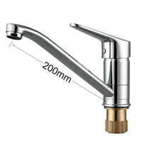 Robinet de cuisine moderne chromé à une poignée Mélangeurs de cuisine classiques pour évier avec installation à un seul trou