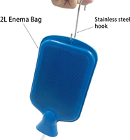 Kit de lavement 2L avec poche à lavement et long tuyau en silicone, embouts réutilisables, débit d'eau contrôlé pour la détoxification et le nettoyage du côlon