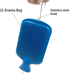 Kit de <span class=keywords><strong>lavement</strong></span> 2L sac de <span class=keywords><strong>lavement</strong></span> avec long tuyau en silicone embouts réutilisables débit d'eau contrôlé pour les lavements de nettoyage de désintoxication <span class=keywords><strong>du</strong></span> côlon - Product Image 2