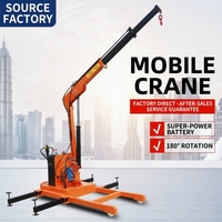 Nouvelle mini-grue électrique 1 tonne 2 tonnes 12V, grue hydraulique pliable avec télécommande et treuil à câble pour la vente au détail