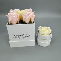 Cajas de Regalo de Flores Preservadas Modernas y Lujosas Hechas a Mano, Personalización de Cajas de Papel con Estampado de su Logotipo