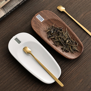 Electronic Tea Scoop <b>Scale</b> With LCD Display Wood Grain White <b>Mini</b> Gram <b>Scale</b> For Tea Ceremony Accessories - Product Image 1