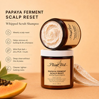 Shampoo exfoliant au sel rose et à la papaye fermentée, marque privée, pour le contrôle des excès de sébum et des pellicules