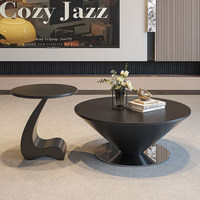 Table basse créative de style italien, en forme de soucoupe flottante irrégulière, en dalle de roche, luxe léger, pour petits salons et usage domestique
