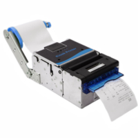 Imprimante thermique de reçus et d'étiquettes pour kiosque HS-K55 80 mm, vitesse 250 mm/s, coupe automatique, USB, RS232, LAN, présentoir de rouleaux 150 mm pour distributeur automatique et TPV