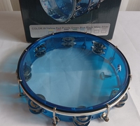 10 Inch Double Layer Tambourine Adjustable Plastic Frame With Clear Drum Head Custom Color Factory OEM/ODM Percussion Instrument