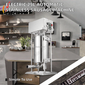 長慶新型25L電動ステンレス製業務用ソーセージマシン自動肉詰め機500kg/h四筒式110V/220V 1年保証 - Product Image 2