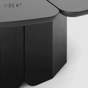 WBERT Wabi-sabi Table ronde en bois massif Table créative Combinaison rétro Grande table ronde - Product Image 5