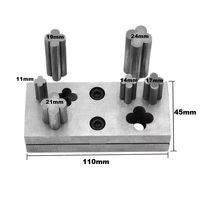 6pcs Stainless Steel Four Leaf Clover Jewelry Making Loupes & Magnifiers Tool Set for Earring Necklace Ring Making