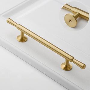 Mode lumière laiton doré armoire de cuisine poignée minimaliste meubles armoire porte poignées boutons tire style chaud - Product Image 3