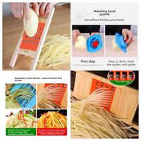 Keukenhulp Multifunctioneel Duurzaam Veilig Plastic Hout RVS Aardappel Schilmesje Schaaf Aardappelrasp Oud-stijl
